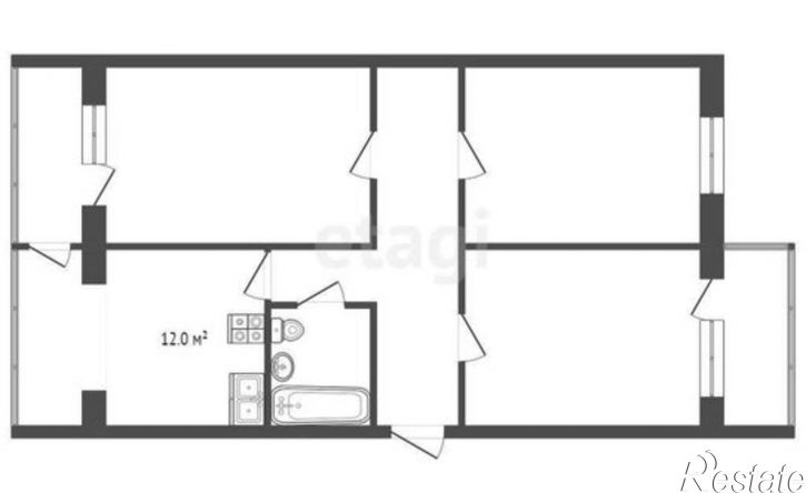 3-комн квартира улица Ашурова, 38,  д. 38