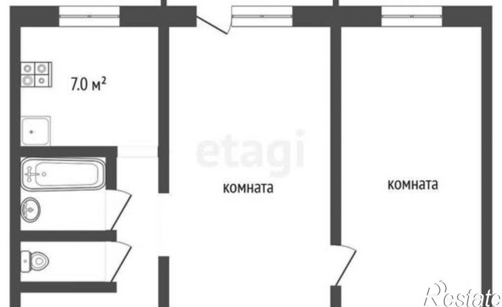 2-комн квартира улица Неделина, 12,  д. 12