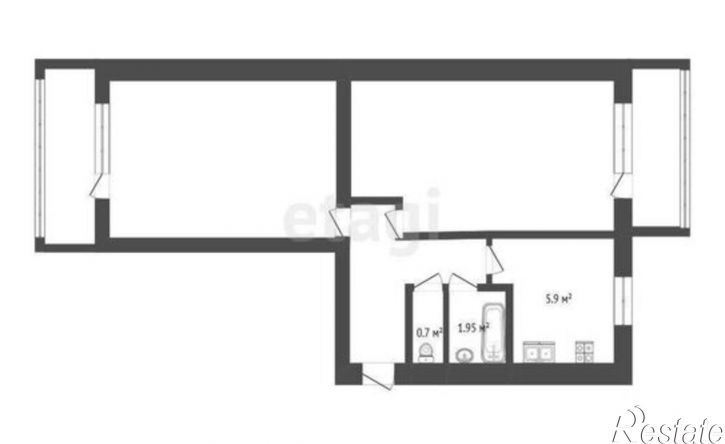 2-комн квартира улица Ватутина, 34,  д. 34
