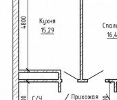 1-комн, 44 кв м, этаж 6/10 Кабардинская улица, 200
