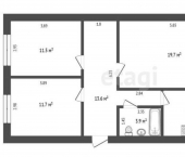3-комн, 75кв м, этаж 7/10 ул Тарчокова, 54б