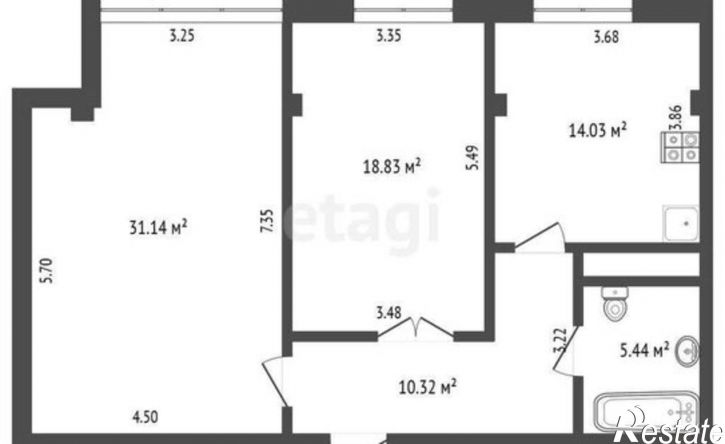 2-комн квартира пр-кт Ленина, 46,  д. 46