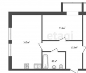 2-комн, 58 кв м, этаж 11/12 ул Темрюка Идарова, 178