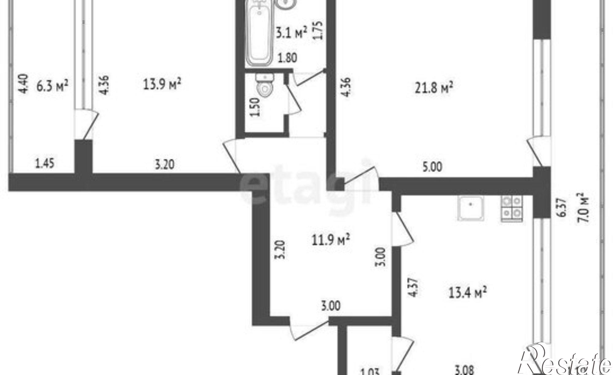 Купить квартиру за 9 000 000 рублей на улица Карашаева, 15