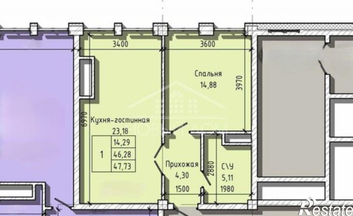 1-комн квартира улица Тамазова, 3,  д. 3