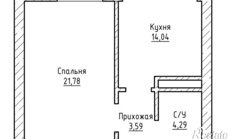 1-комн квартира Московская улица, 2,  д. 2