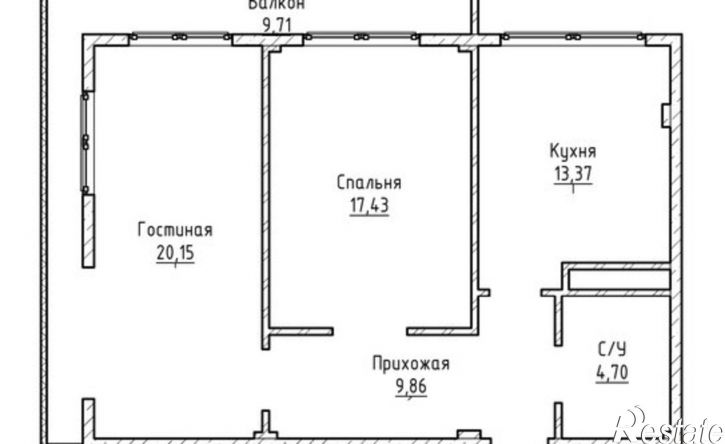 2-комн квартира ул Ашурова, 1,  д. 1