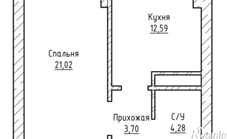 1-комн квартира улица Ашурова, 1Д,  д. 1Д