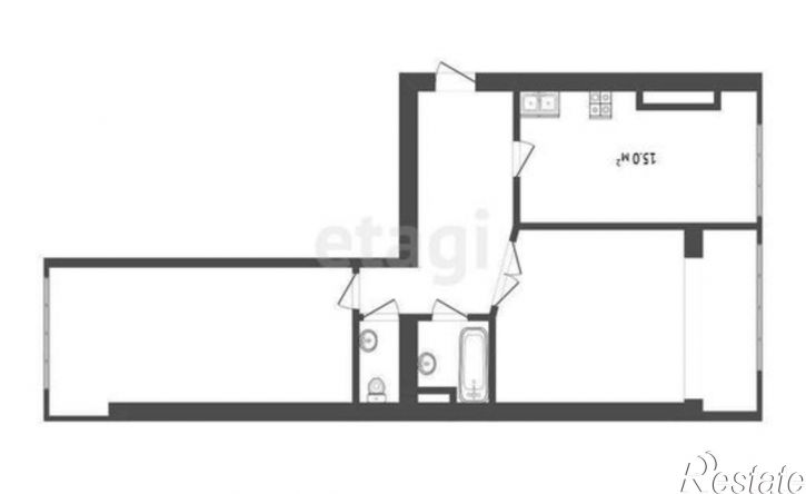 2-комн квартира улица Чернышевского, 201Е к1,  д. 201Е к1
