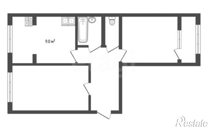 2-комн квартира ул Коллонтай, 3 а,  д. 3 а,  к. а