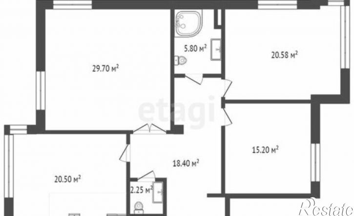 3-комн квартира улица Кирова - улица Тлостанова, 28,  д. 28