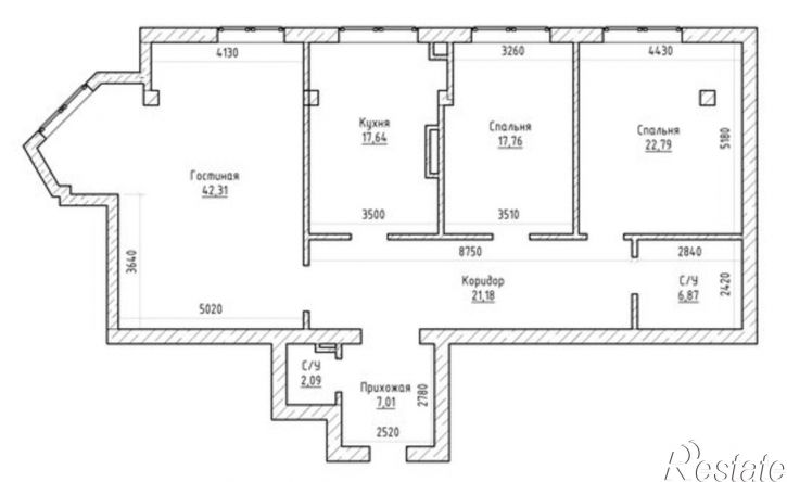 3-комн квартира пр-кт Кулиева, 13а,  д. 13а
