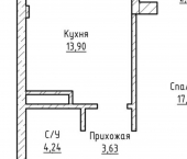 1-комн, 40кв м, этаж 1/10 улица Ашурова, 1Д