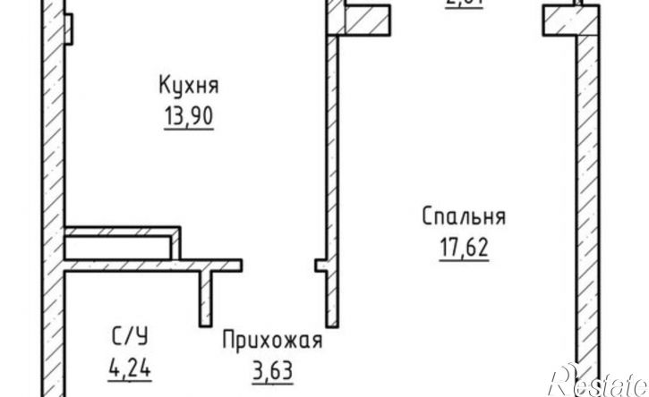 1-комн квартира улица Ашурова, 1Д,  д. 1Д