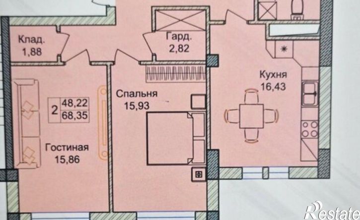 2-комн квартира ул Профсоюзная, 214,  д. 214
