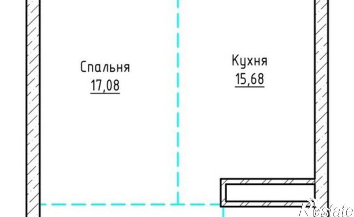 1-комн квартира в новом доме район Молодёжный