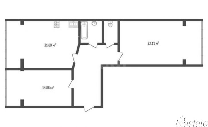 2-комн квартира ул Солнечная, 39,  д. 39