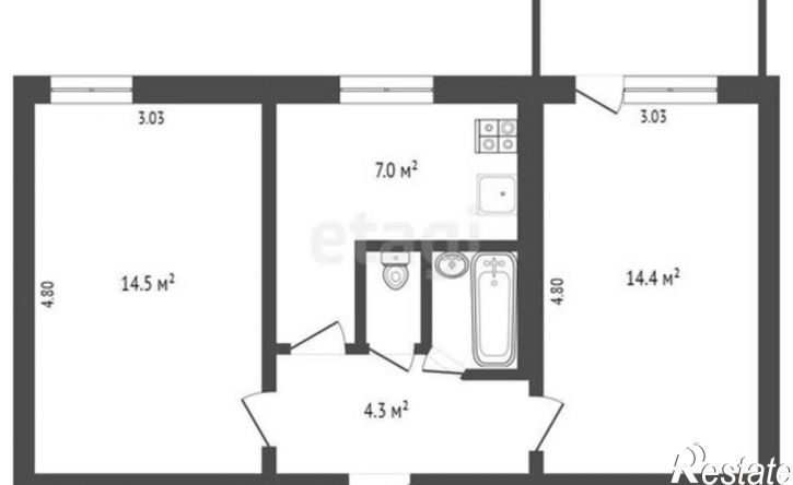 2-комн квартира пр-кт Кулиева, 22,  д. 22