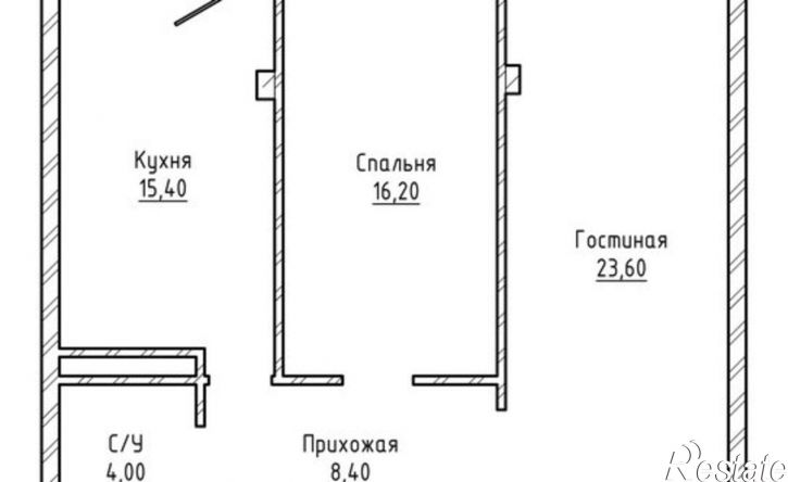 2-комн квартира в новом доме район Молодёжный
