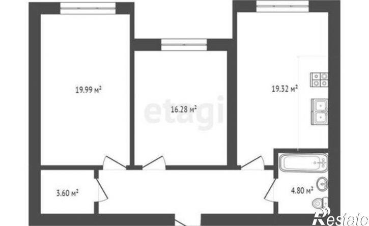 2-комн квартира ул Хужокова, 145Д,  д. 145Д