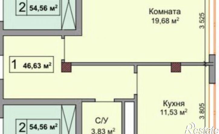 1-комн квартира тер сдт Центральное, 105,  д. 105