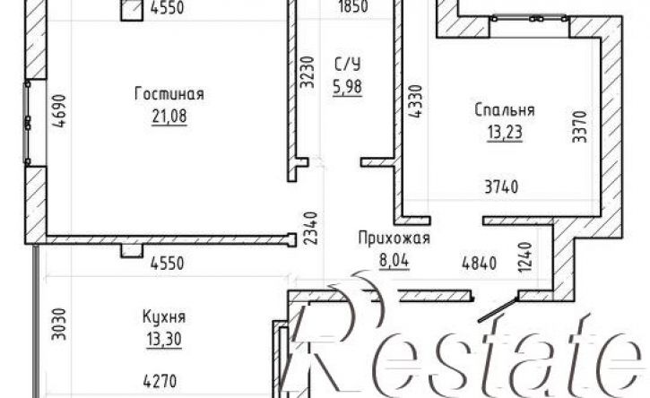 2-комн квартира улица Кирова - улица Тлостанова, 32,  д. 32